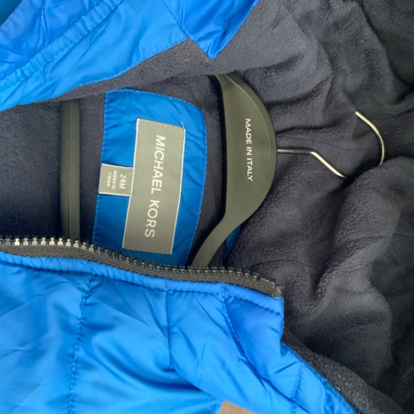 Michael Kors 24M puffer jacket 2 tone blue - Picture 2 of 4
